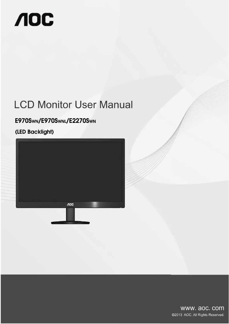 Page n°1 - Manuel utilisateur AOC E970SWN