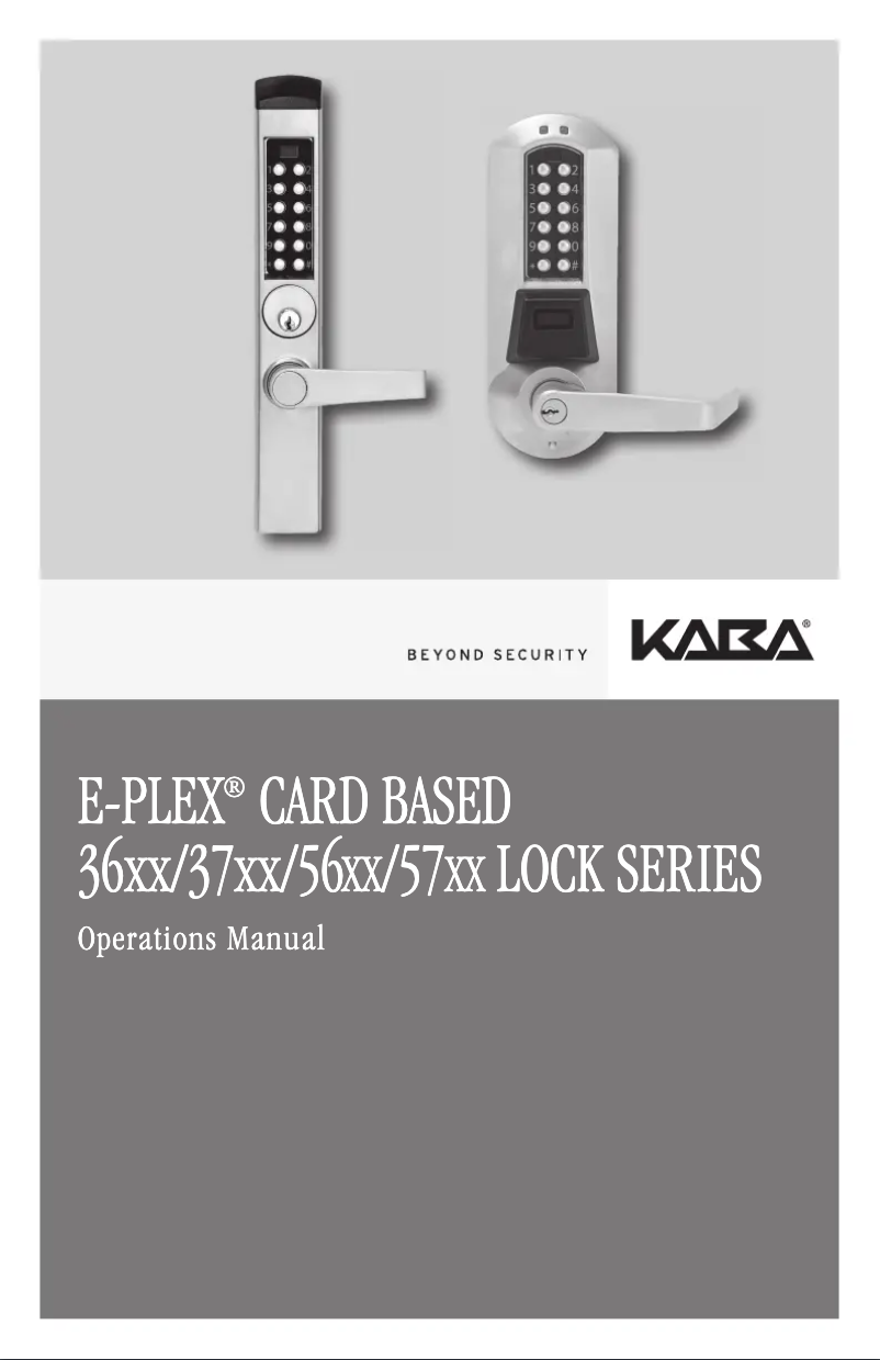 Page 1 de la notice Manuel utilisateur Dormakaba E-Plex 5700