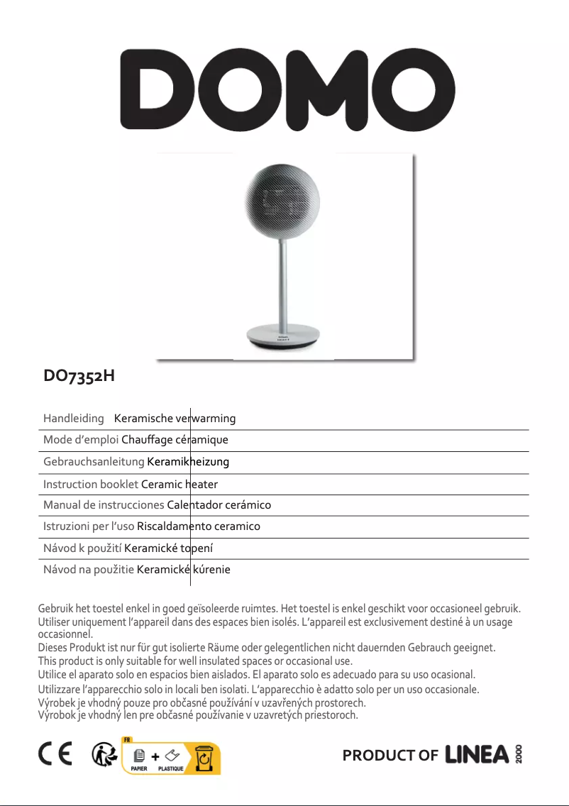 Page 1 de la notice Manuel utilisateur Domo DO7352H