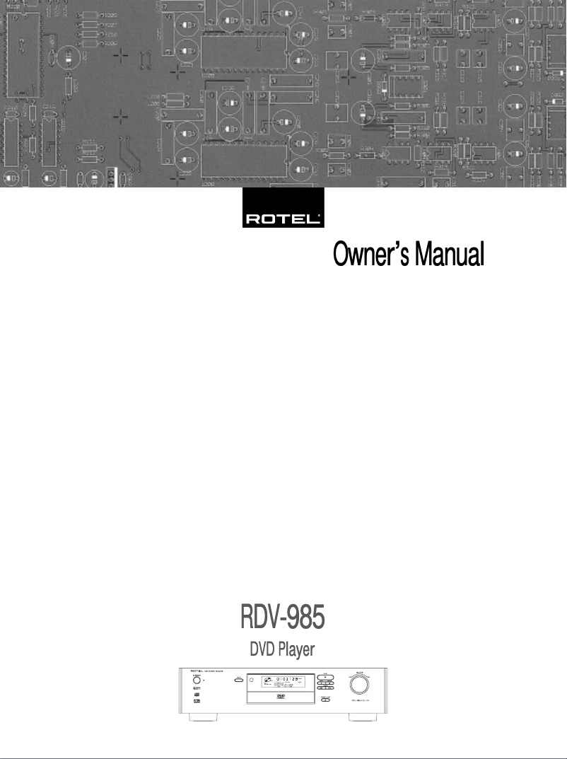 Image de la première page du manuel de l'appareil RDV-985