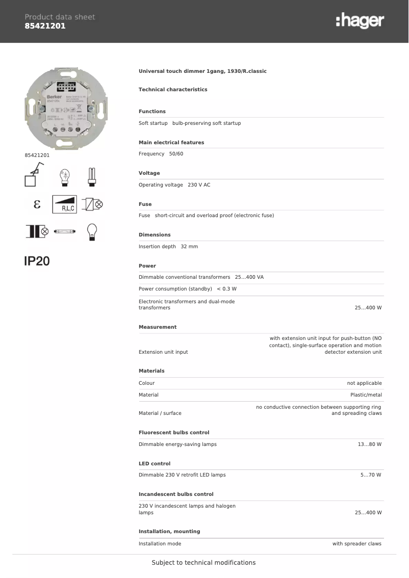 Image de la première page du manuel de l'appareil 85421201