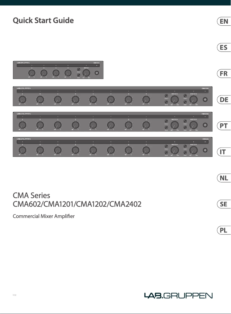 Image de la première page du manuel de l'appareil CMA1201