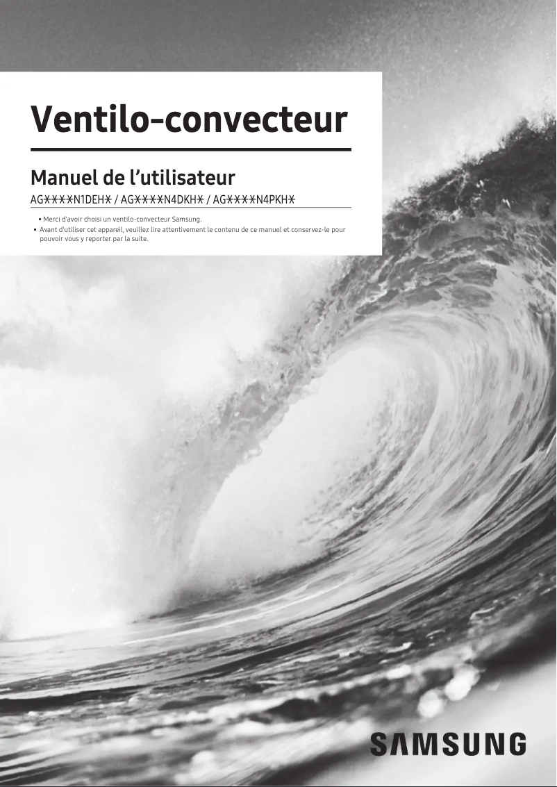 Image de la première page du manuel de l'appareil AG026MN1DEH