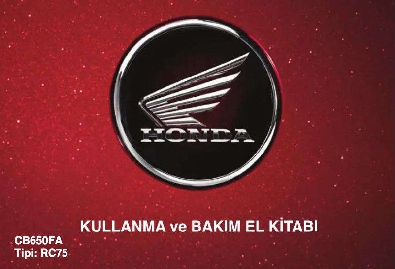 Image de la première page du manuel de l'appareil CB650F (2014)