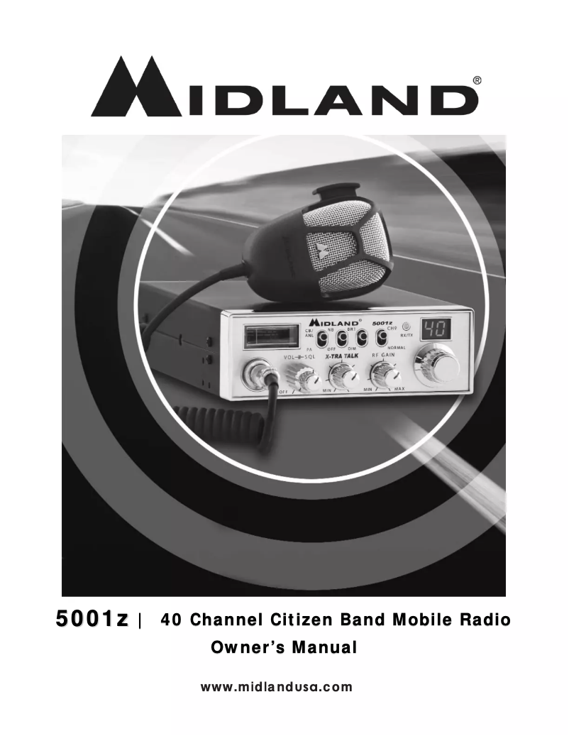 Page n°1 - Manuel utilisateur Midland 5001Z