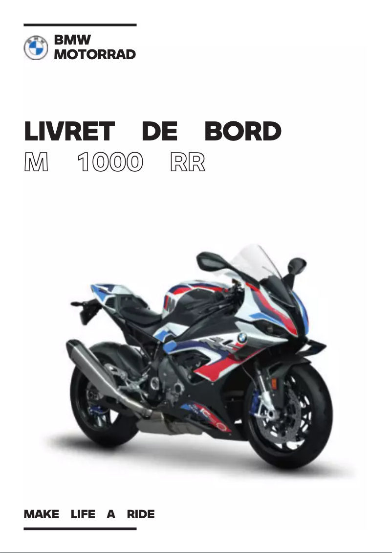 First page image of the manual for M 1000 RR (2021)