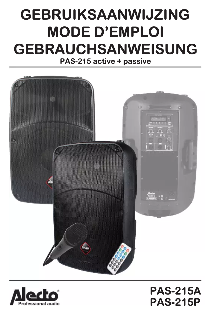 Page n°1 - Manuel utilisateur Alecto PAS-215A