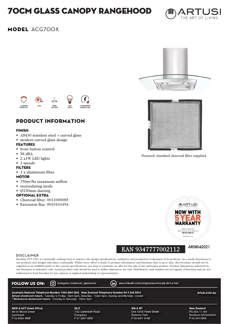 Image de la première page du manuel de l'appareil ACG700X