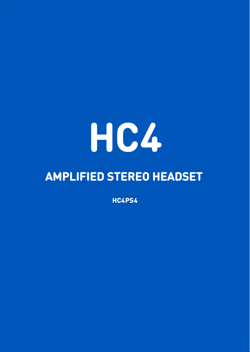 Page 1 de la notice Manuel utilisateur Gioteck HC-4 (PS4)