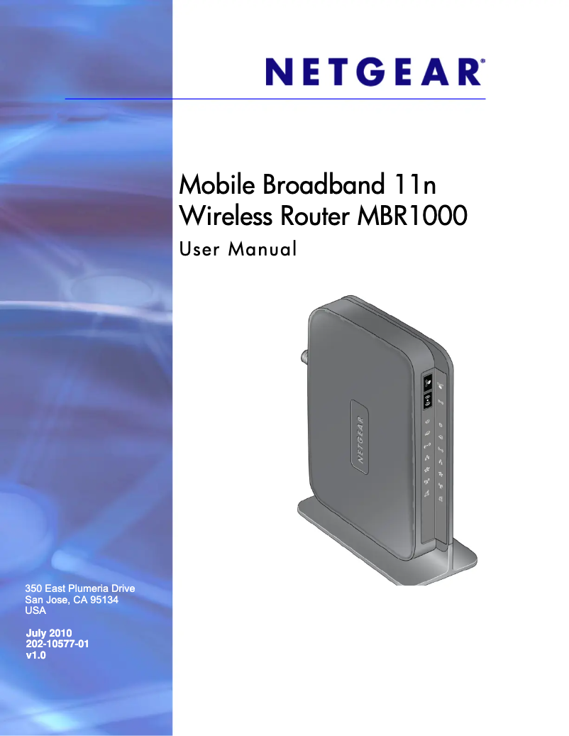 Page 1 de la notice Manuel utilisateur Netgear MBR1000