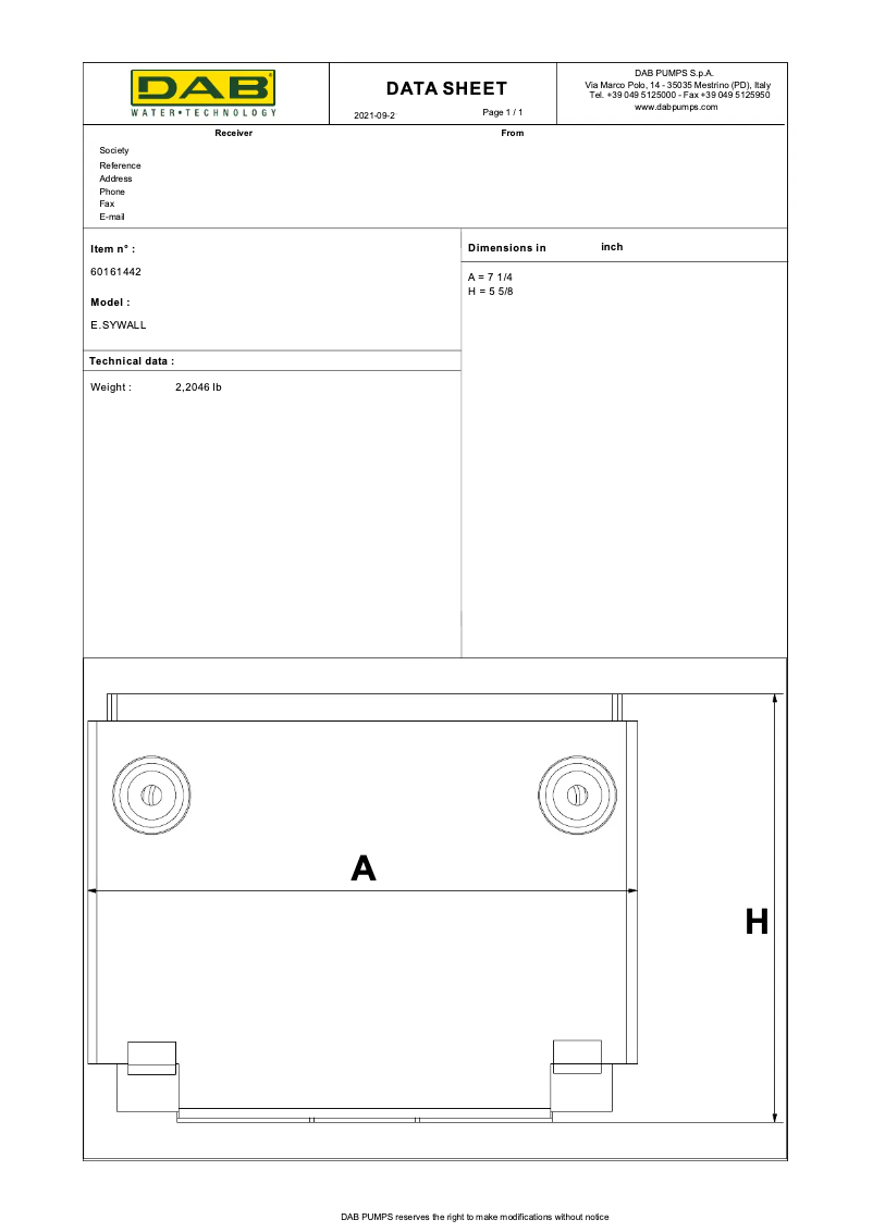 Page n°1 - Manuel utilisateur DAB ESYWALL