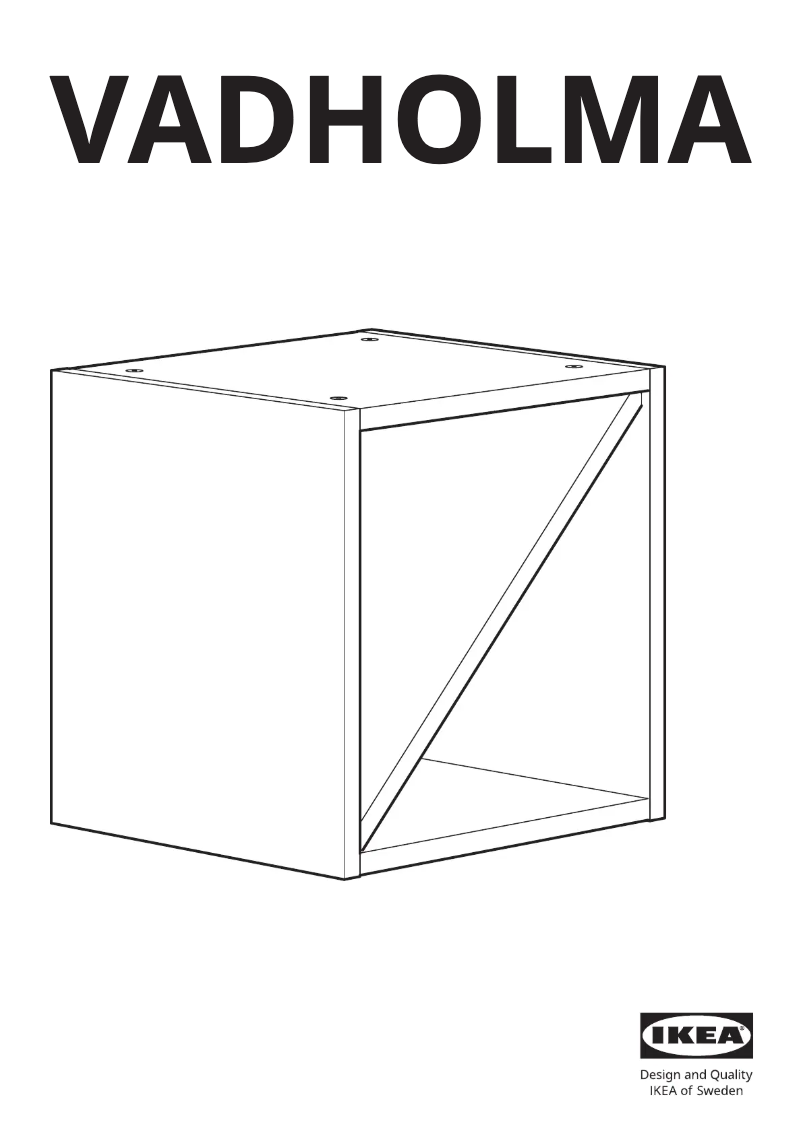 Image de la première page du manuel de l'appareil VADHOLMA 103.743.29