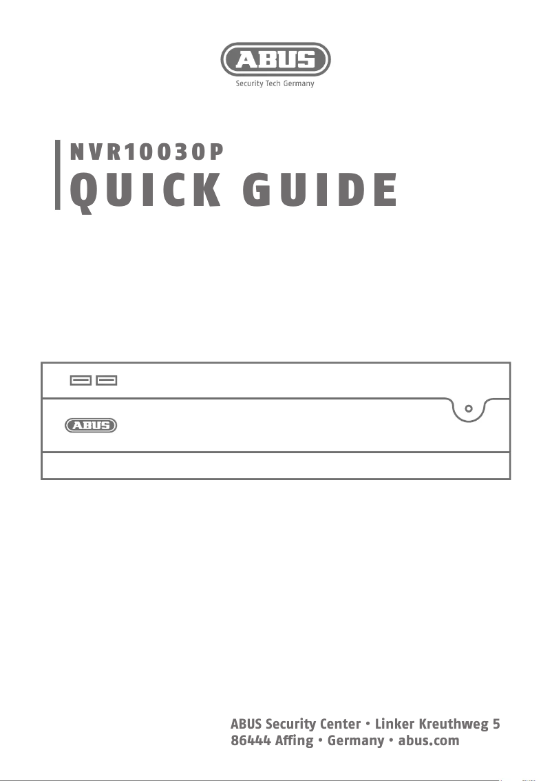 Page n°1 - Mode d'emploi Abus NVR10030P