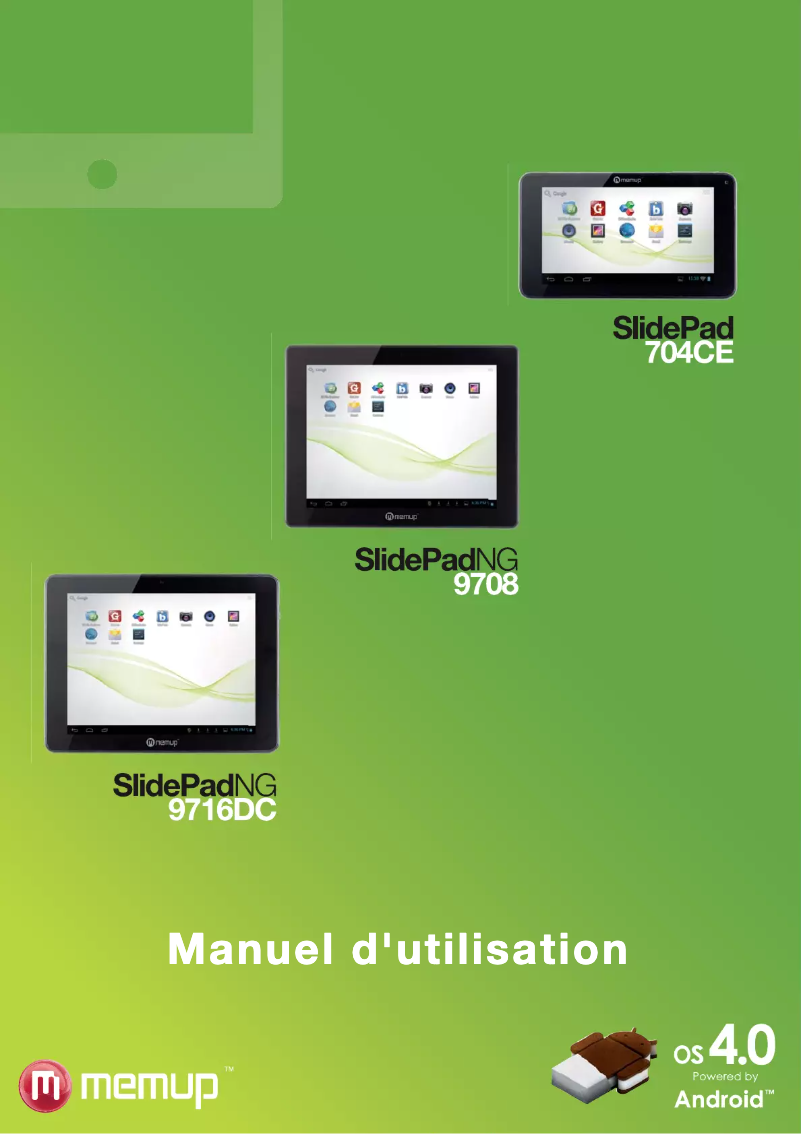 Página 1 del manual Manual de usuario Memup SlidePad 704 CE