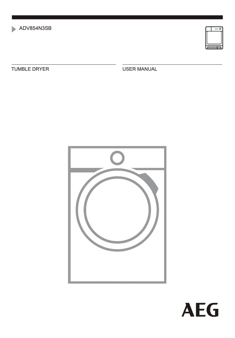 Page n°1 - Manuel utilisateur AEG ADV854N3SB