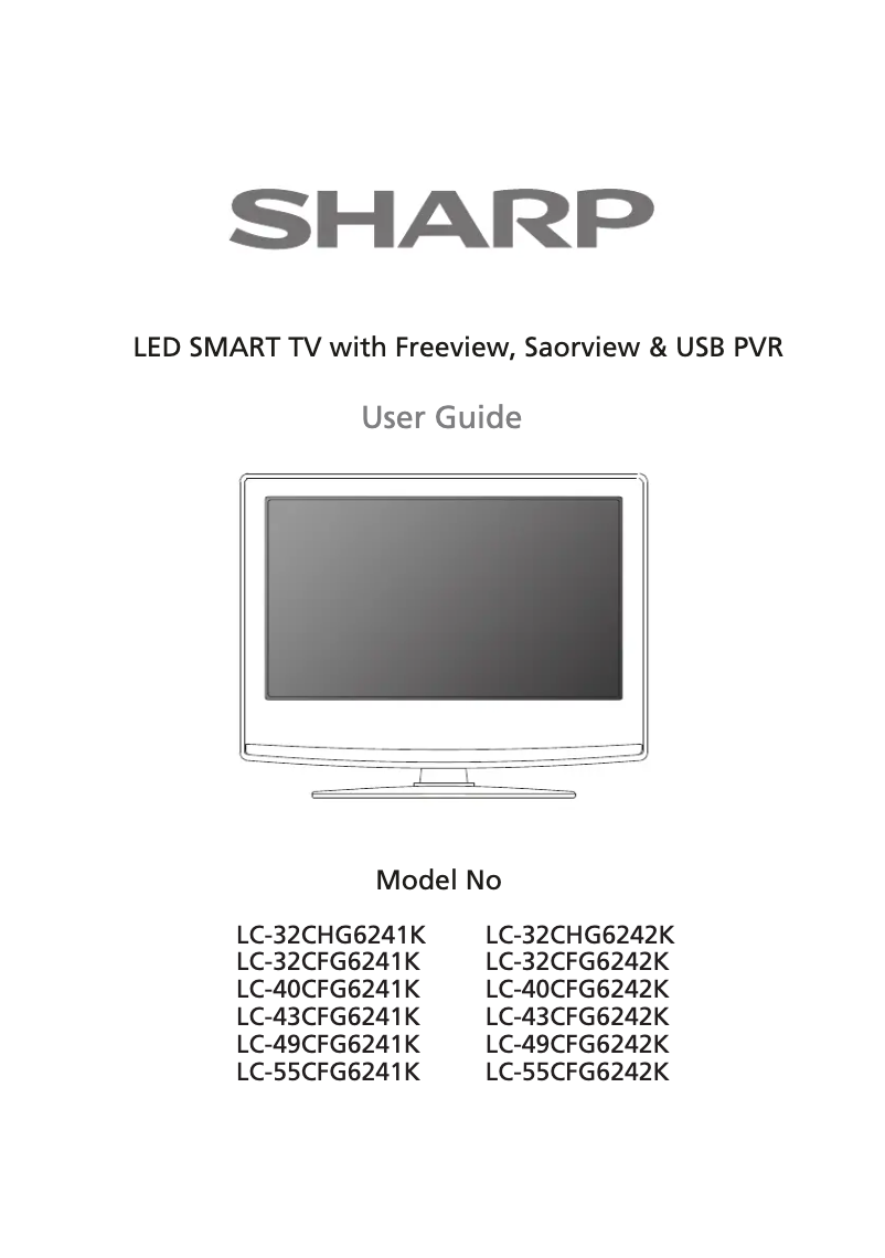 Page 1 de la notice Manuel utilisateur Sharp LC-55CFG6241K