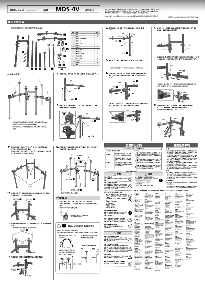 Page n°1 - Manuel utilisateur Roland MDS-4V