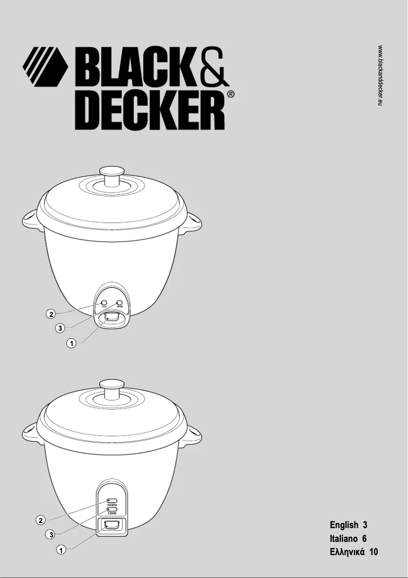Page 1 de la notice Manuel utilisateur Black & Decker RC1005