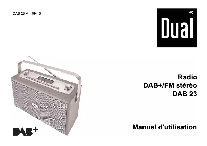 Page 1 de la notice Manuel utilisateur Dual DAB 23