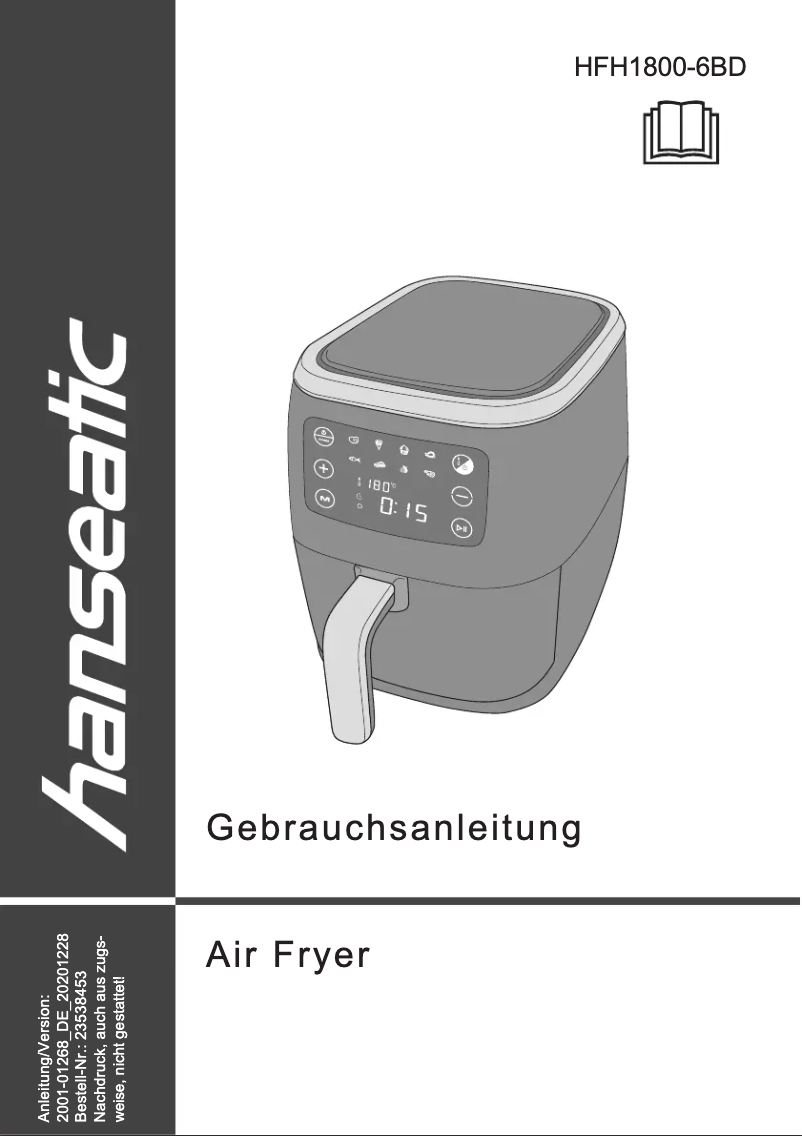 Image de la première page du manuel de l'appareil HFH1800-6BD