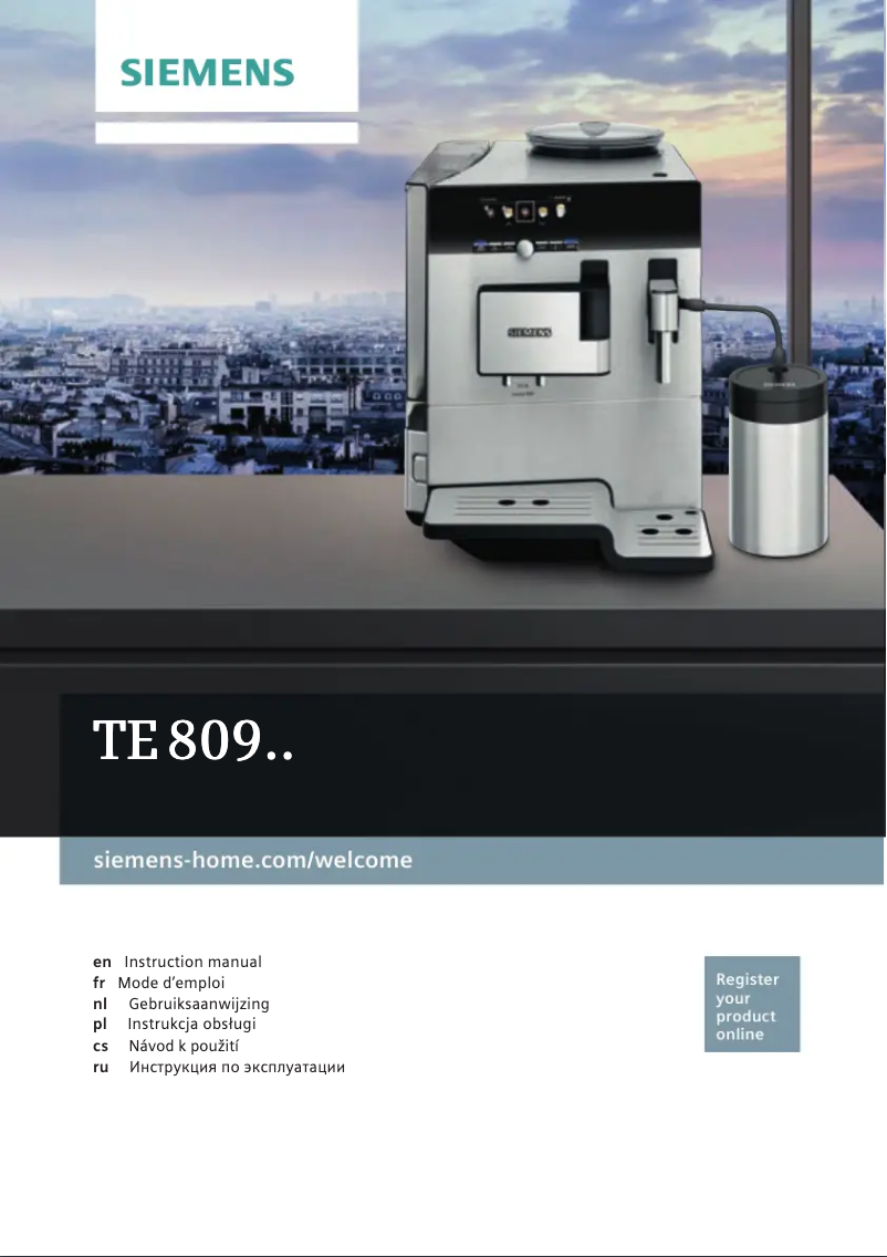 Page 1 de la notice Manuel d'utilisation et d'entretien Siemens TE809201RW