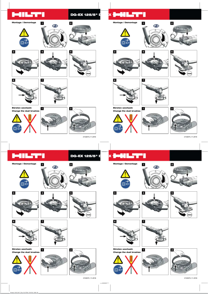 Page n°1 - Instructions / montage Hilti VC 300-17X