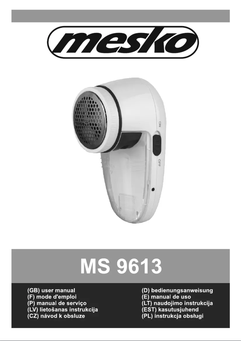 Page 1 de la notice Manuel utilisateur Mesko MS 9613