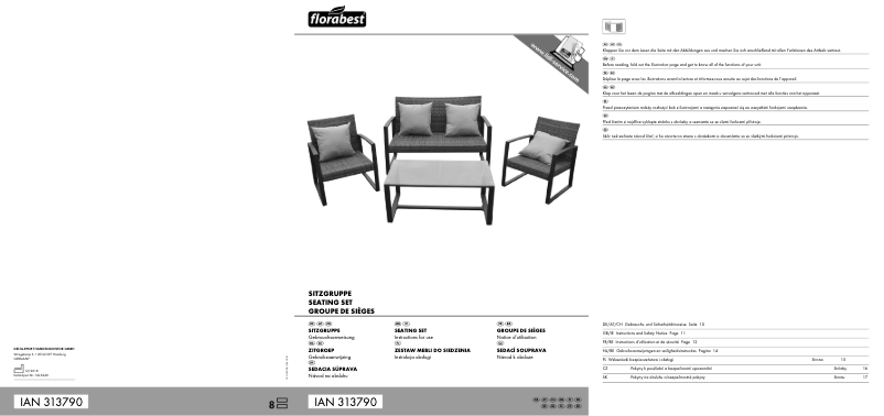 Page 1 de la notice Manuel utilisateur Florabest IAN 313786