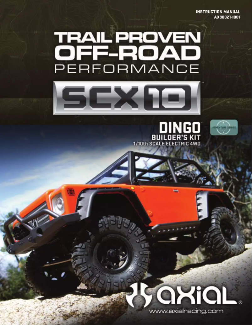 Page 1 de la notice Manuel utilisateur Axial SCX10 Dingo