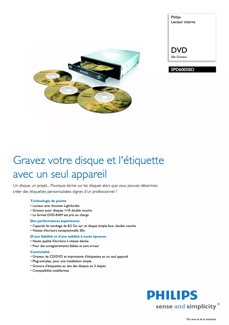 Image de la première page du manuel de l'appareil SPD6005BD