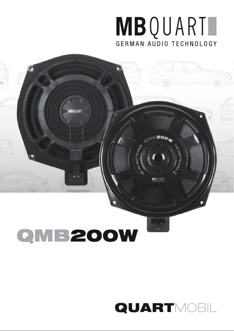 Page n°1 - Manuel utilisateur MB Quart QMB200C