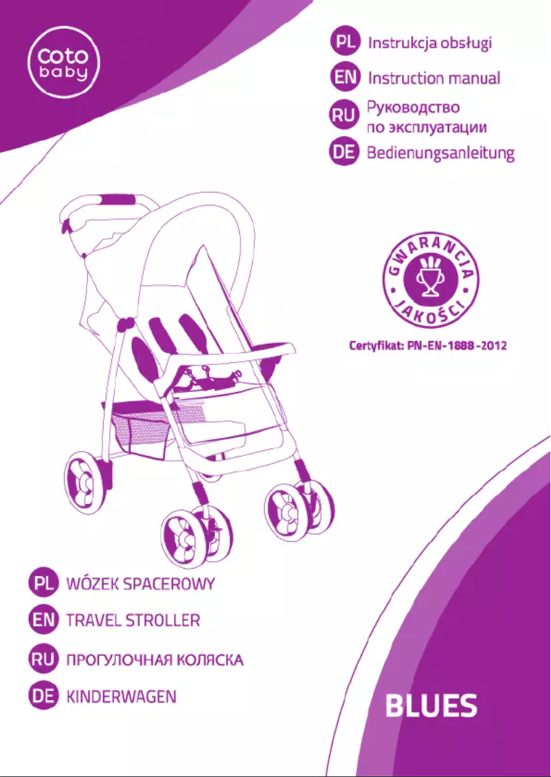 Image de la première page du manuel de l'appareil Blues