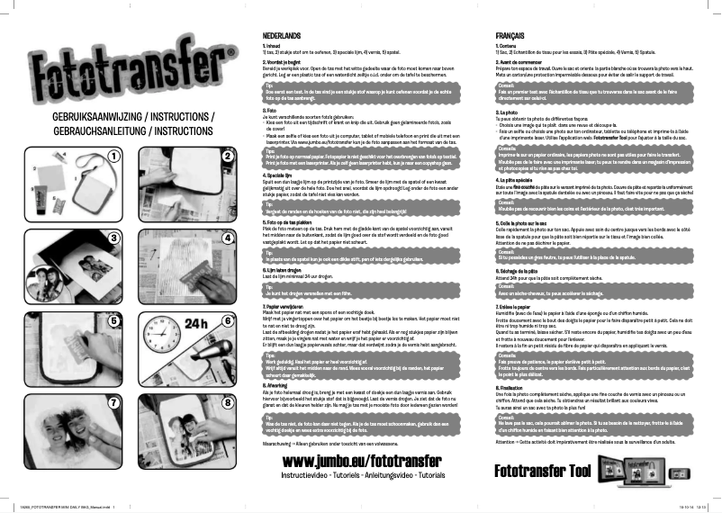 Page n°1 - Manuel utilisateur Jumbo Fototransfer - Mini Daily Bag