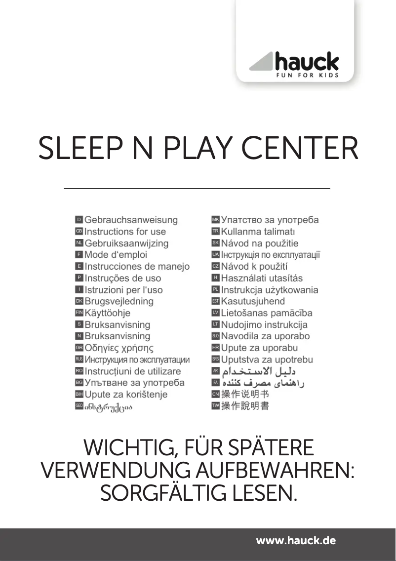 Image de la première page du manuel de l'appareil Sleep N Play Center