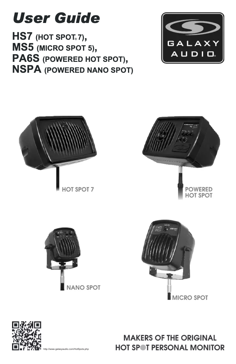 First page image of the manual for MS5 Micro Spot 5