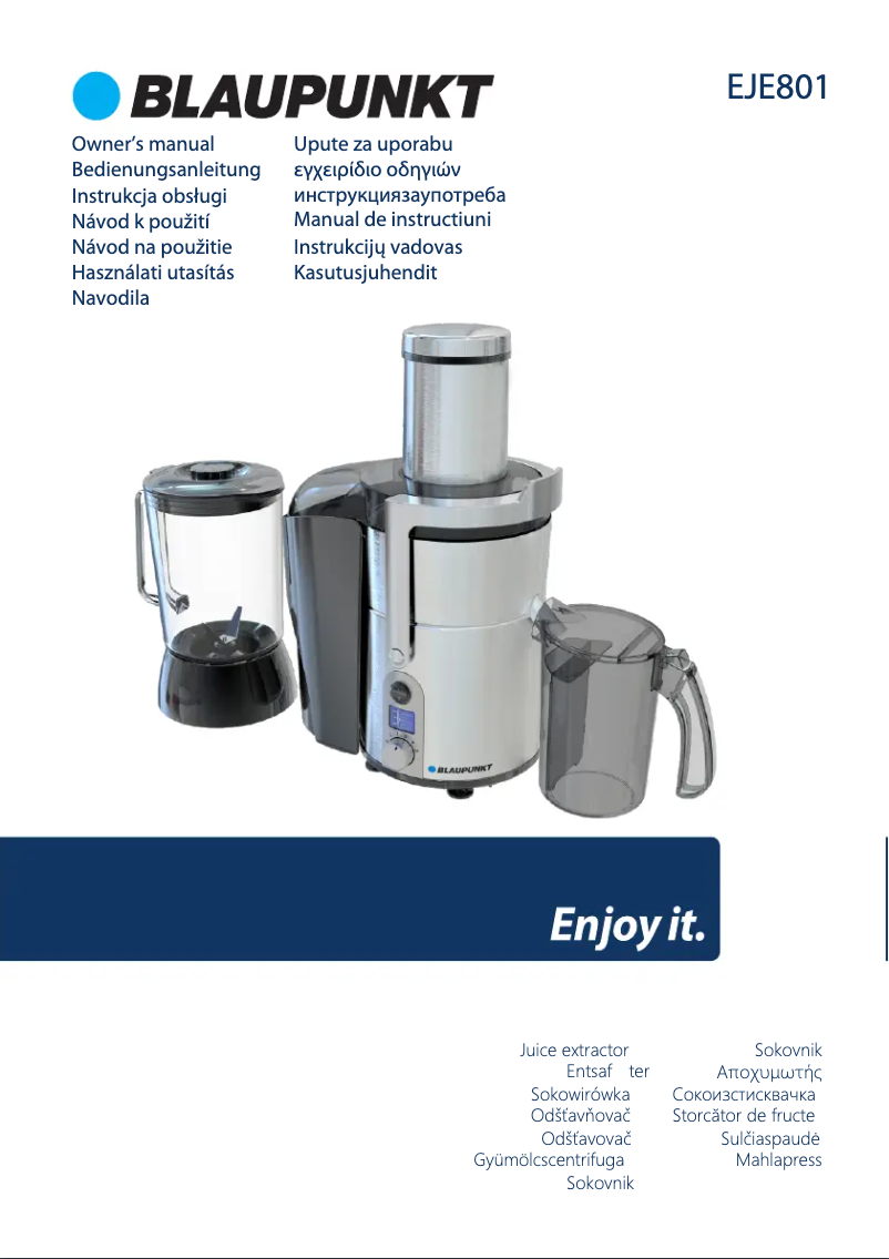 Page n°1 - Manuel utilisateur Blaupunkt EJE801