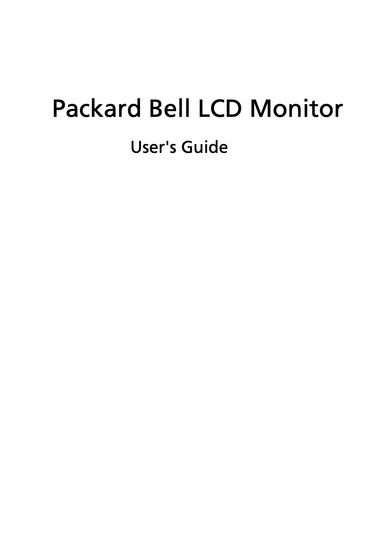 Page 1 de la notice Manuel utilisateur Packard Bell Maestro 242
