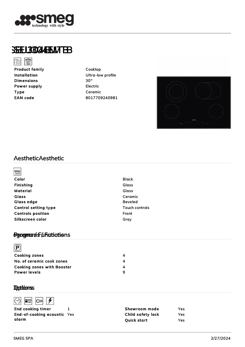 Image de la première page du manuel de l'appareil SEU304EMTB