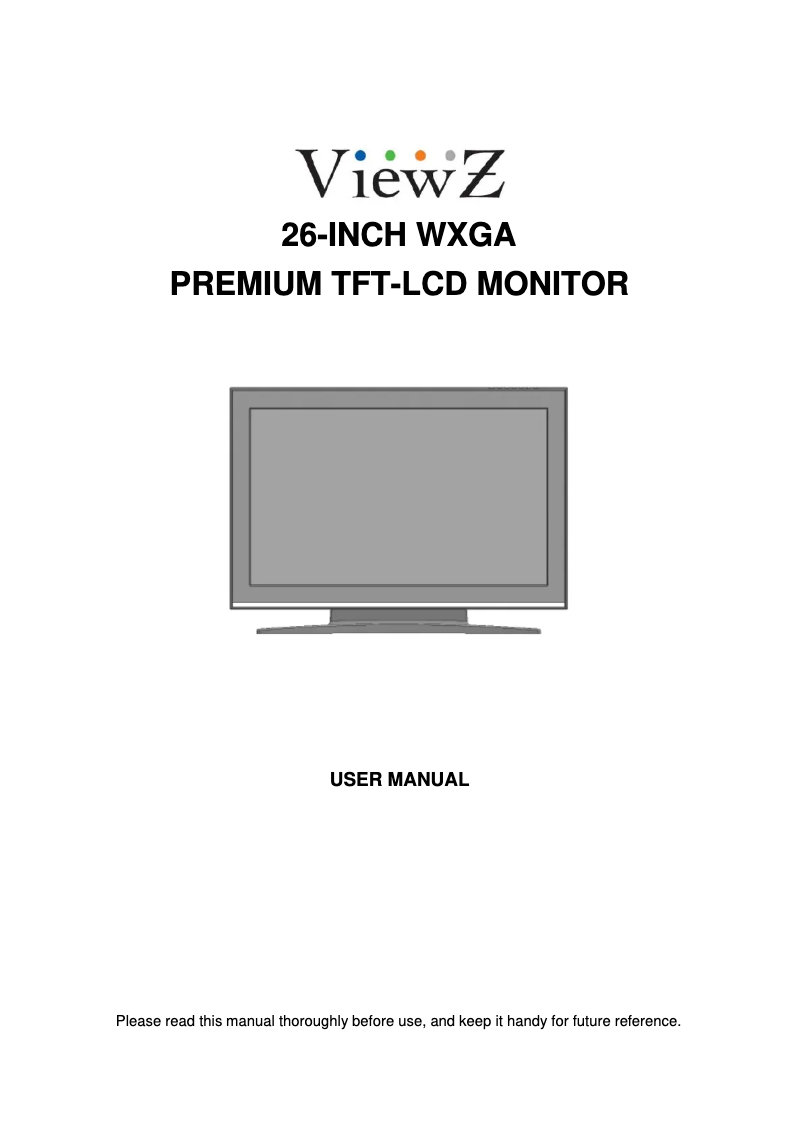 Image de la première page du manuel de l'appareil Premium VZ-26RTC