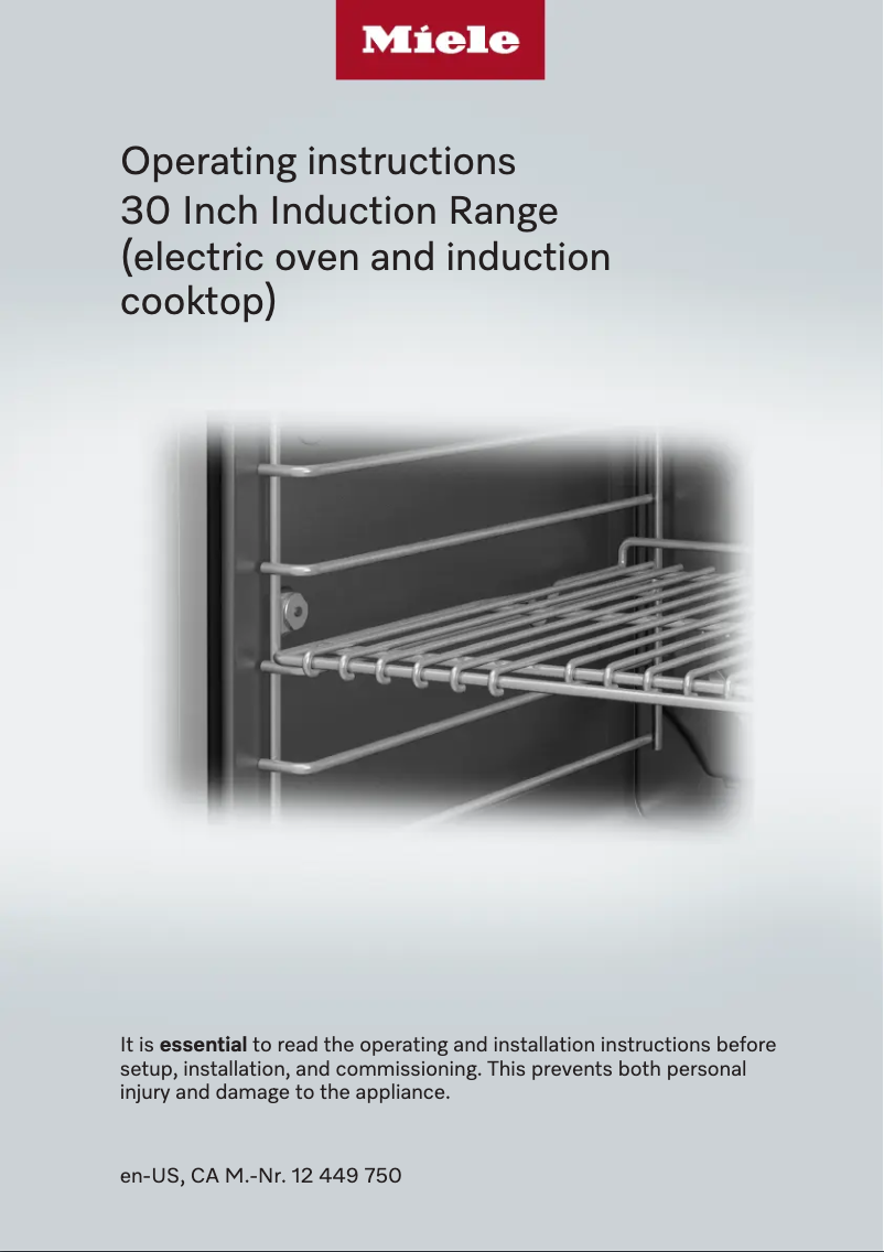 Page n°1 - Manuel utilisateur Miele CS 1011-1 G