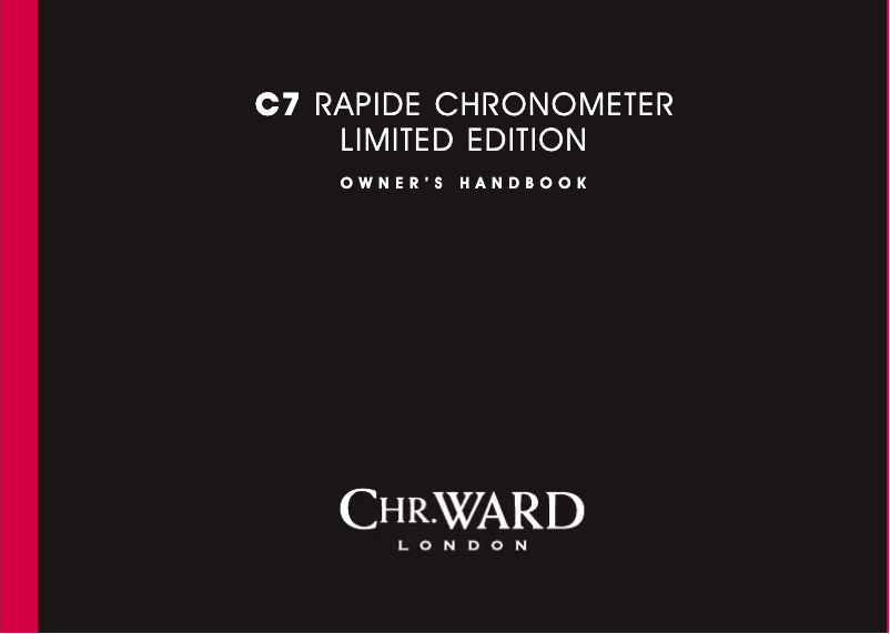 Page 1 de la notice Manuel utilisateur Christopher Ward C7 Rapide COSC