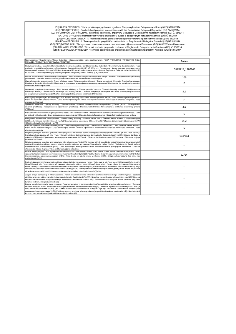 Image de la première page du manuel de l'appareil OKC621S