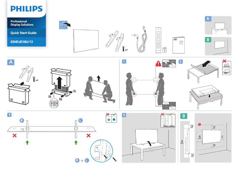 Page n°1 - Manuel utilisateur Philips 65HFL4518U