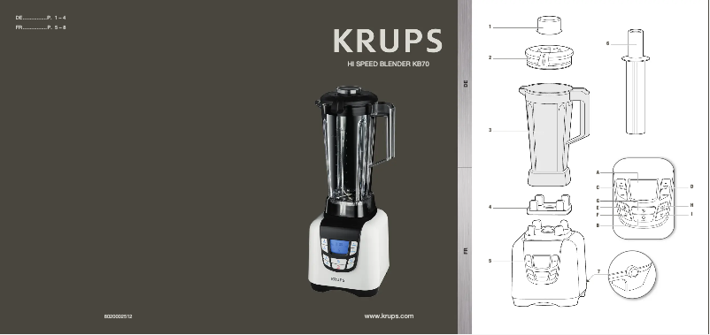 Image de la première page du manuel de l'appareil Ultrablend KB7021