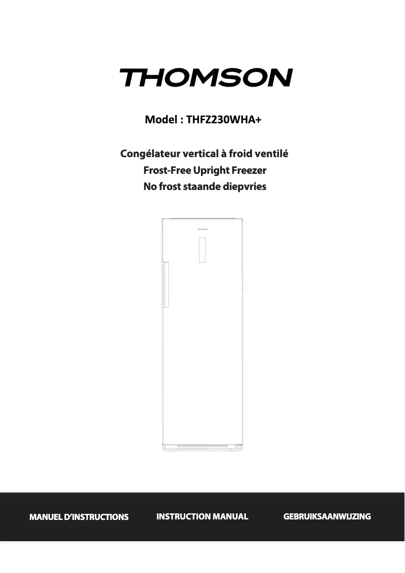 Image de la première page du manuel de l'appareil THFZ230WHA+