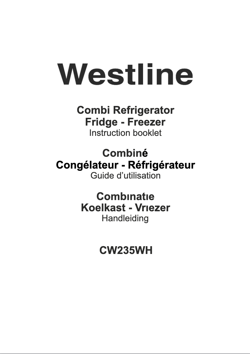 Page n°1 - Manuel utilisateur Westline CW235WH