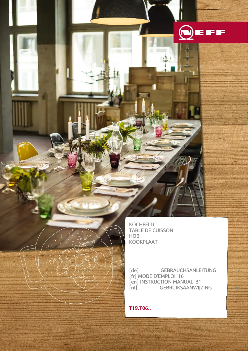 Page 1 de la notice Manuel utilisateur Neff T19TT06N0