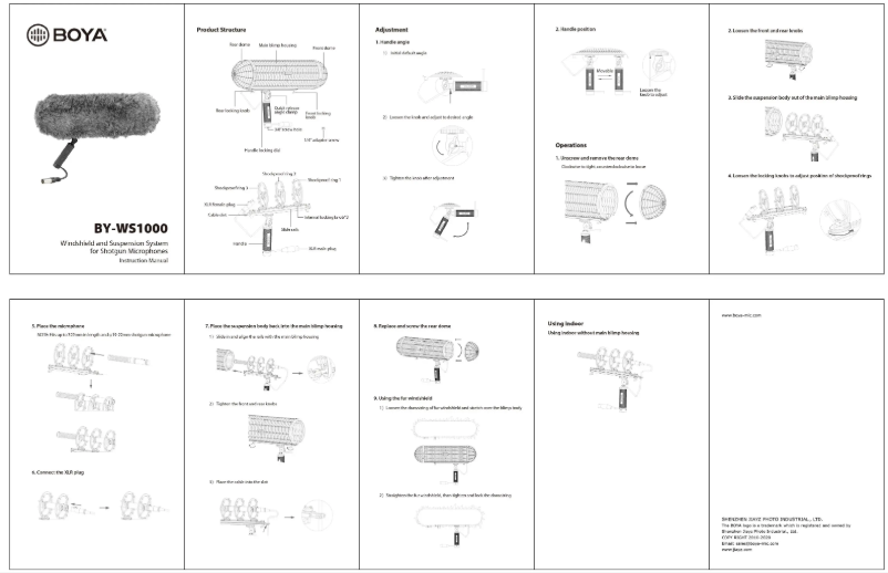 Image de la première page du manuel de l'appareil BY-WS1000