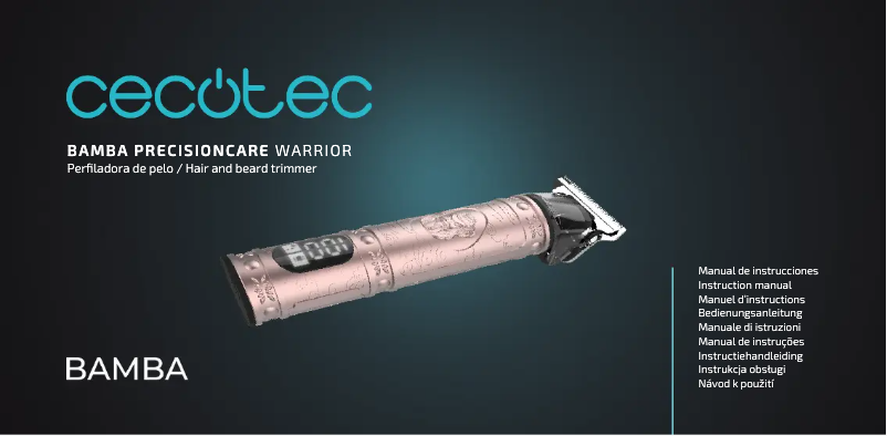 Page 1 de la notice Manuel utilisateur Cecotec Bamba PrecisionCare Warrior