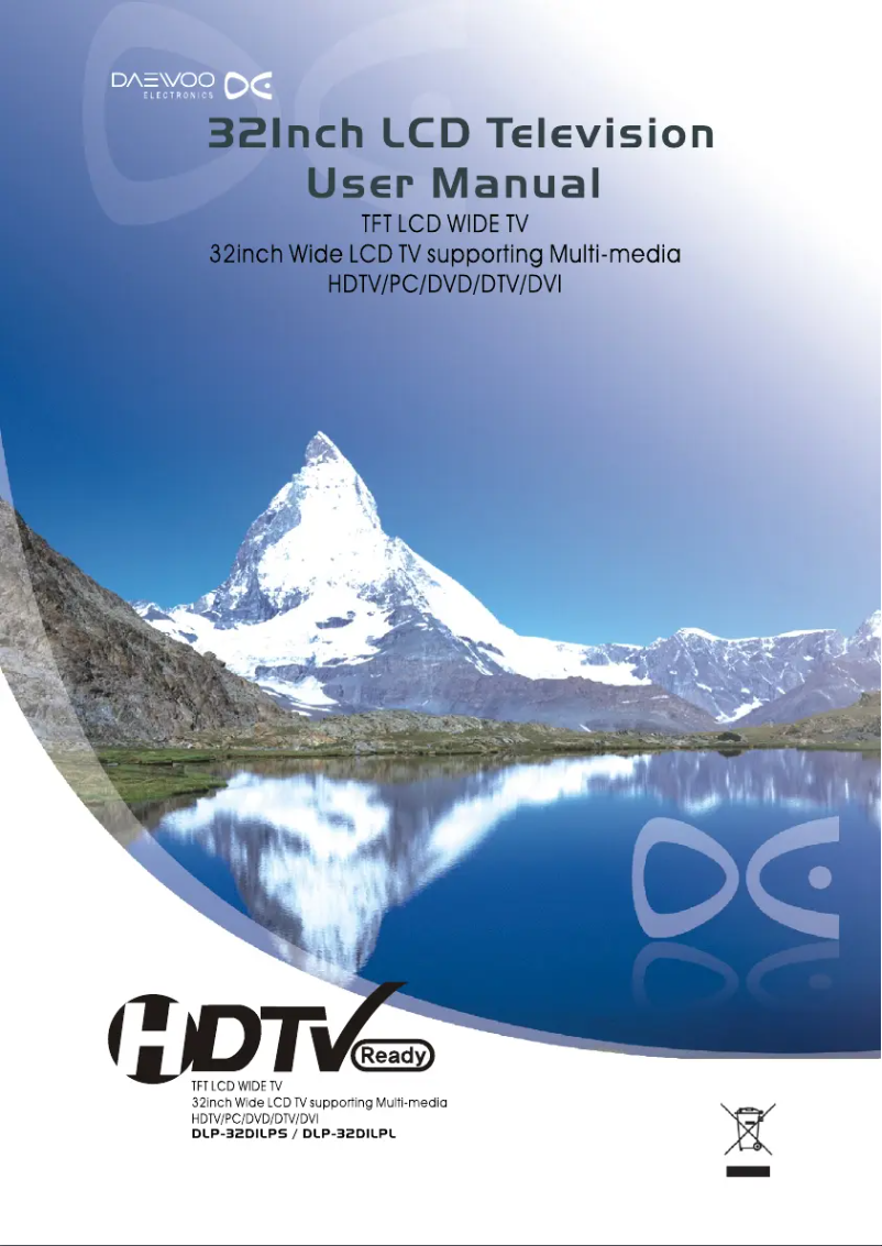 Page n°1 - Manuel utilisateur Daewoo DLP-37D1